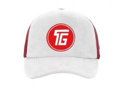 Sombrero de camionero de gamuza snapback rojo y blanco