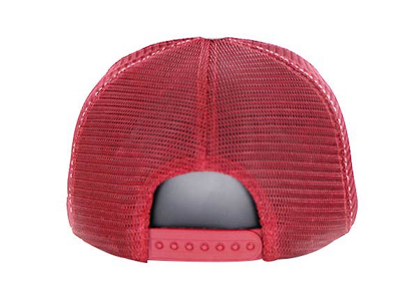 Detención del sombrero de camionero de gamuza snapback rojo y blanco
