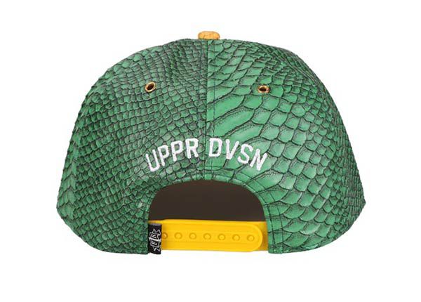 Detención de tapas de cuero Snapbacks de piel de serpiente personalizada