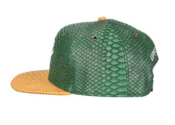 Lado de las tapas de cuero de Snapkings de piel de serpiente