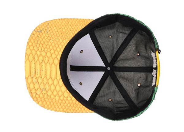 Dentro de las tapas de cuero Snapbacks de piel de serpiente personalizada