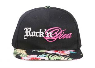 Snapbacks tropicales sombreros florales negros personalizados