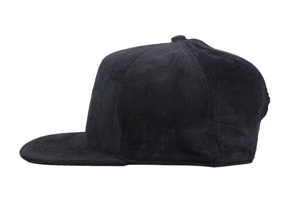Lado del sombrero de snapback bordado negro clásico personalizado