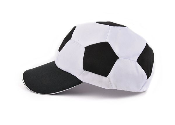 Lado de la sombrero de béisbol de juego de fútbol de fútbol amenazado de negro personalizado
