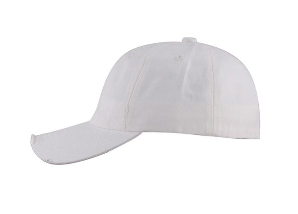 Lado de no logotipo gorra de béisbol blanca ajustada