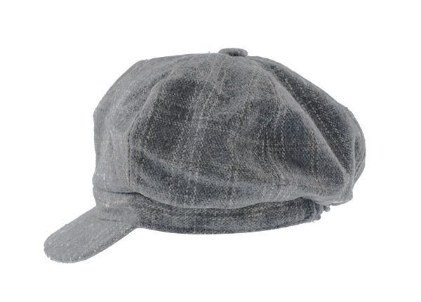 Lado de la gorra de béisbol gris de lana personalizada