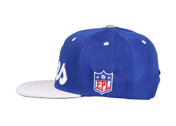 Inclinación del sombrero azul de alta calidad de 6 paneles con underbill verde