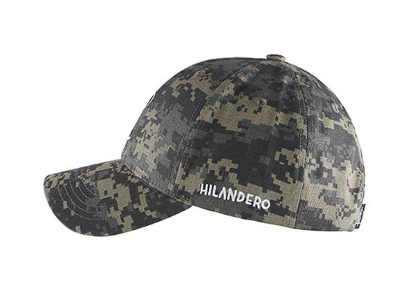 Lado de la gorra de béisbol militar personalizada con logotipo bordado