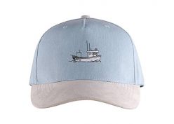 5 paneles de gorra de béisbol sombreros azules personalizados con borde de gamuza