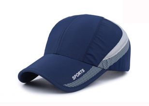 Long Bill Baseball Tap Custom Blue Long Visor Hats