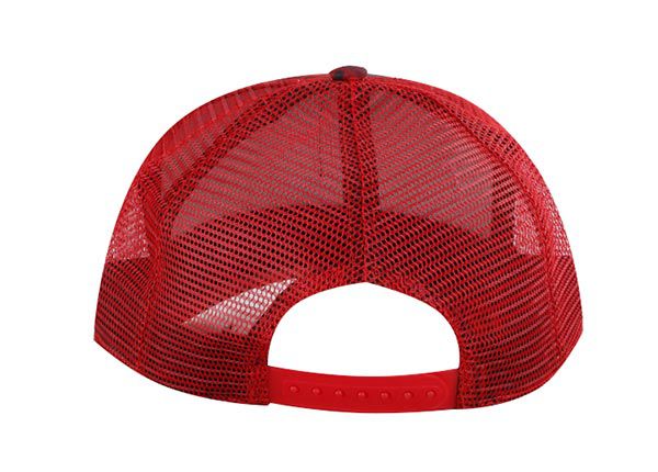 Atrás del sombrero de camionero de béisbol de camuflaje digital rojo personalizado