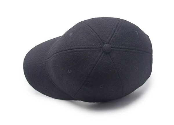 Capilla de béisbol en blanco de Black Black Short Brim Brim