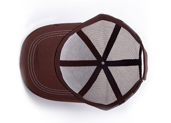 Dentro de la tapa del camionero de impresión de leopardo de lienzo marrón de bajo perfil