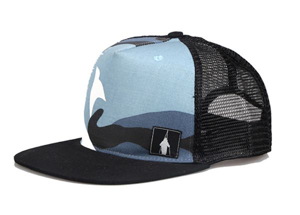 Inclinación de espuma vintage en blanco plano bill camioner sombrero