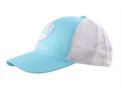 Pad Dad Trucker Hat Teal Green Baseball Gap con malla gris hacia atrás