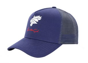 Cape de béisbol de cinco paneles de camionero de camionero marino con logotipo bordado