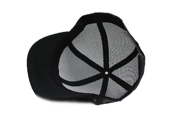 Dentro del sombrero de camionero de billete corto en blanco en blanco