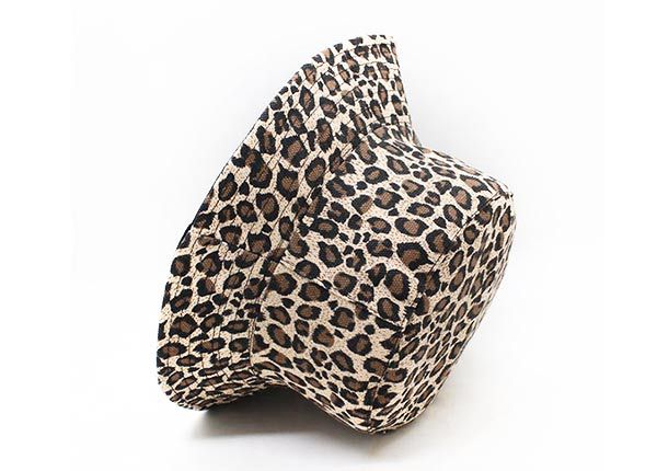 Lado del sombrero de cubo de estampado de leopardo