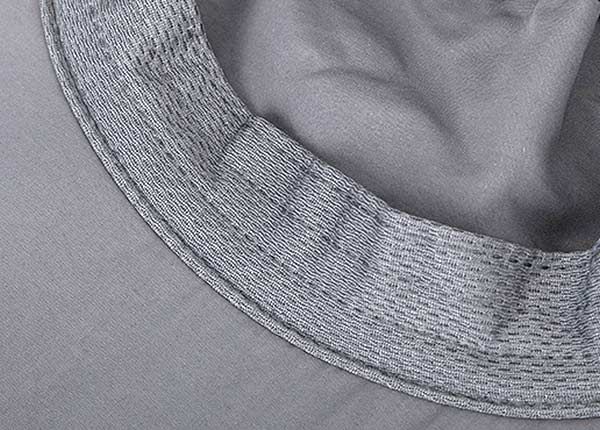 Banda de sudor del sombrero de cubo de safari en blanco con aleta del cuello