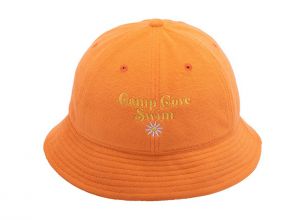 Hat de cubo de naranja personalizado 6 panel bordado Terry Terry Toall Orange Boonie Sombrero