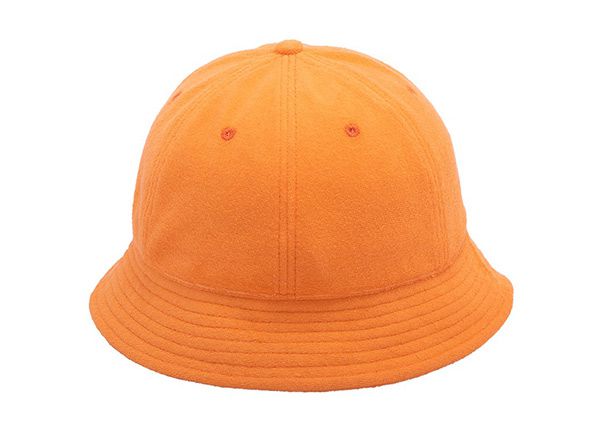 Atrás de 6 panel bordado Terry Terry Toall Orange Bucket Sombrero