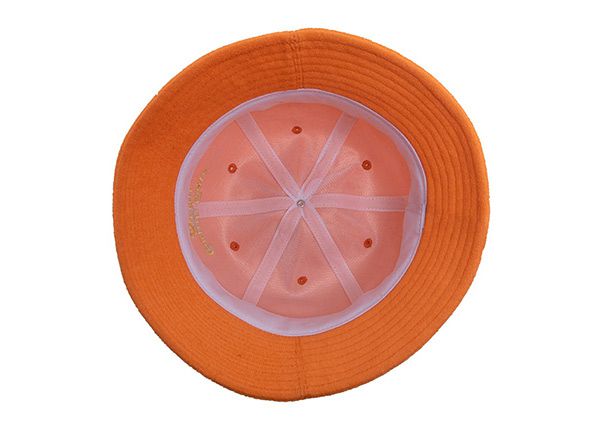 Dentro del sombrero de cubo de naranja Terry de Terry de 6 paneles