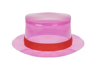 Sombrero de cubo de PVC rojas hombres