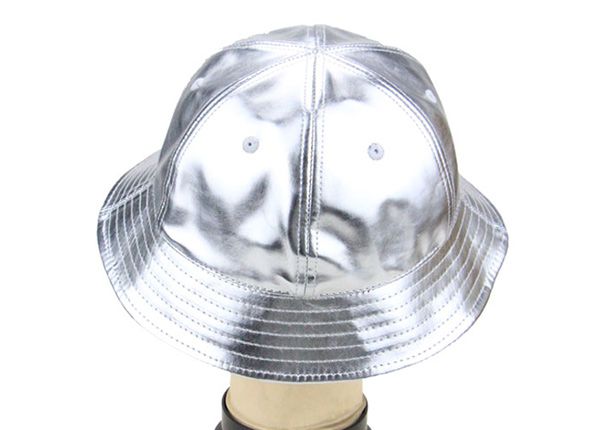 Atrás de 6 paneles en blanco en blanco PU PU Hombo de cubo reflectante de PU