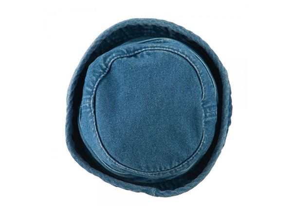 Top of Blue Cotton Swill Roll Up Bucket Bucket