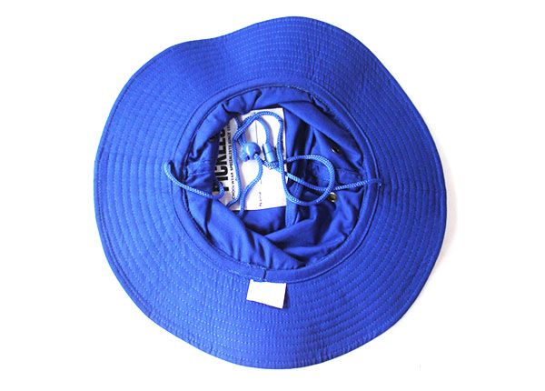 Dentro de Wide Brim Brim Royal Blue Bucket Gat con cuerda