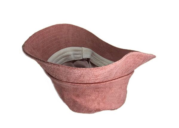 Al revés de la hombre en blanco Brown Faux Suede Bucket Bucket Sombrero