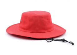 Borro ancho en blanco Bollet Red Bucket con cuerda para hombres o mujeres