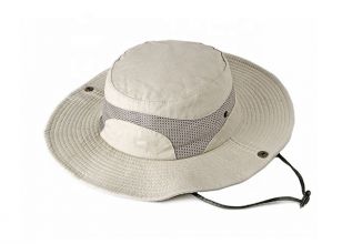 Sombrero de cubo ventilado caqui ventilado con sombrero de sol de ala ancha para mujeres u hombres