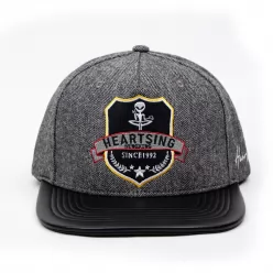 Bordado gris algodón de algodón barato Snapbacks sombreros