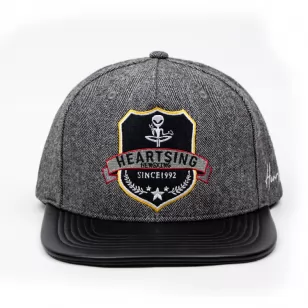 Bordado gris algodón de algodón barato Snapbacks sombreros