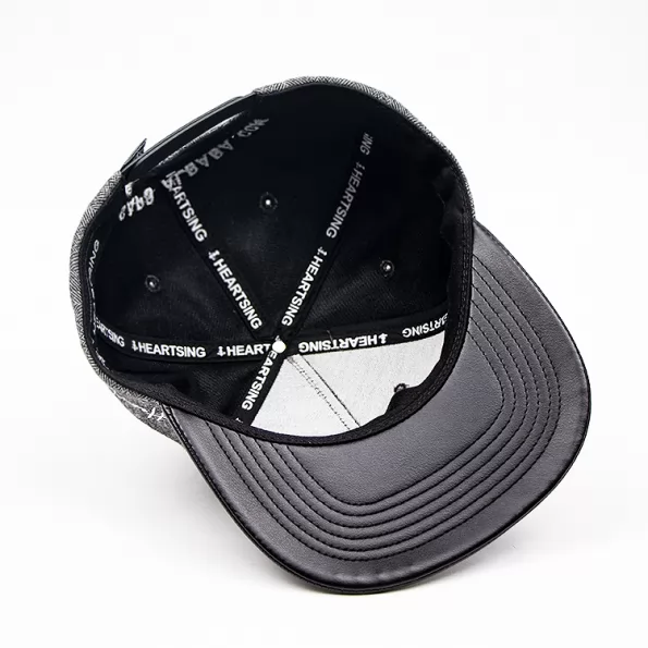 Bordado gris algodón de algodón barato Snapbacks sombreros